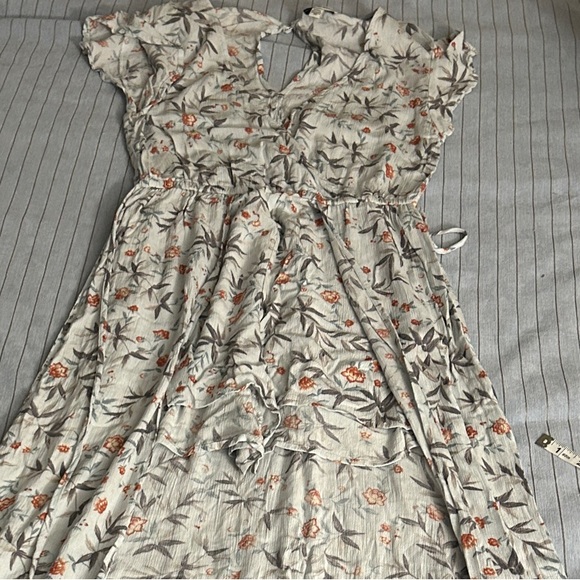 American Eagle Outfitters Other - American Eagle Outfitters Floral Gray romper shorts with long skirt like wrap